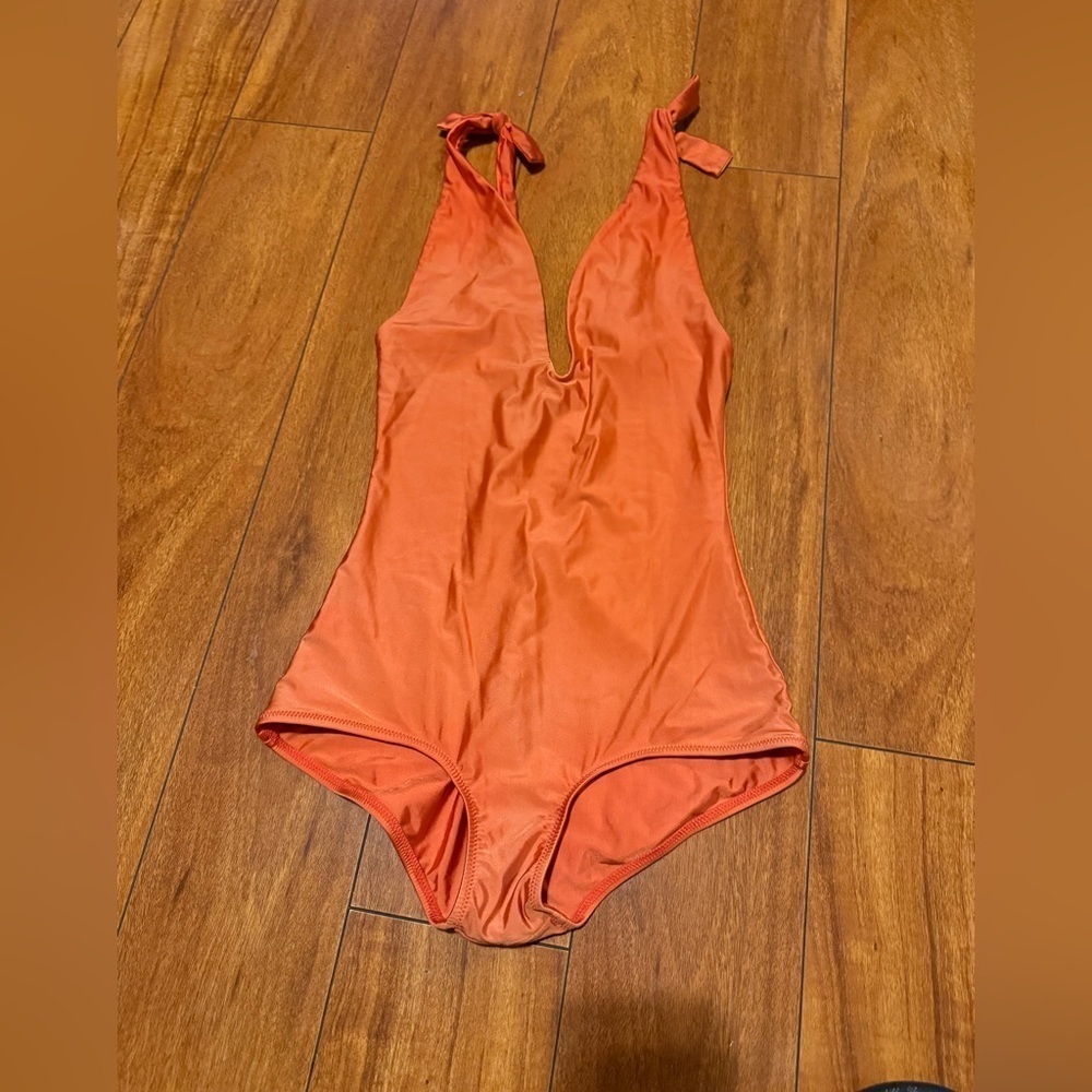 SIDWAY women Orange One Piece Swimsuit